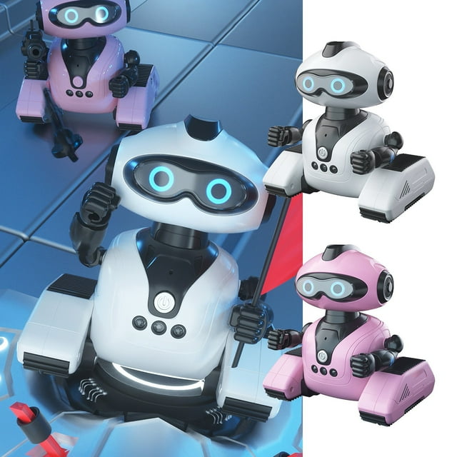 Sentmoon Jouets d'Extérieur pour Enfants de 4 à 8 Ans Robot RC Jouet, Robot Télécommandé Détection de Gestes Danse Programmable Robot Intelligent pour Enfants de 3 à 12 Ans Filles Cadeaux de Noël
