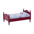 thumbnail image 1 of 1/12 linda casa de muñecas cama azul Calico Mini cama modelo para casa de muñecas (marrón) Likrtyny libre de BPA, 1 of 9