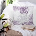 thumbnail image 3 of Purple Grey Chrysanthemum 18x18 Pillow Covers Set of 2, Farmhouse Botanical Floral Modern Throw Pillow Covers Decorative Couch Cushion Case, Microfiber Square Pillowcases for Bedroom Car Living Room, 3 of 7
