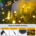thumbnail image 4 of TOANEL Solar Garden Lights 2 Pack 10 LED Starburst Swaying Lights Firefly Lights Outdoor Waterproof String Light for Lawn Garden Patio Decor(Warm), 4 of 13
