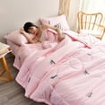 thumbnail image 3 of Summer Cool Quilt, Breathable Washable, Blanket, Milk Fleece Fabric, for Bedroom Living Room, Solid Fiber | Pink KTFgvq, 3 of 5