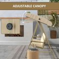 thumbnail image 4 of GVN Outdoor Porch Swings,Hanging Porch Swings,3-Person Patio Swing Chair, Outdoor Porch Swing with Adjustable Canopy, Removable Cushions for Garden, Backyard, Beige, 4 of 10