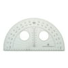 Unique Bargains Office Stationery Plastic 0-180 Degree Protractor Ruler Clear 25cm Long