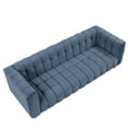 thumbnail image 3 of 89" Accent Sofa Couch, Dutch Fluff Upholstered Sofa with Solid Wood Legs & Buttoned Tufted Backrest, Modern Soft 3-Seat Armchair for Living Room Apartment Office, Blue, 3 of 7