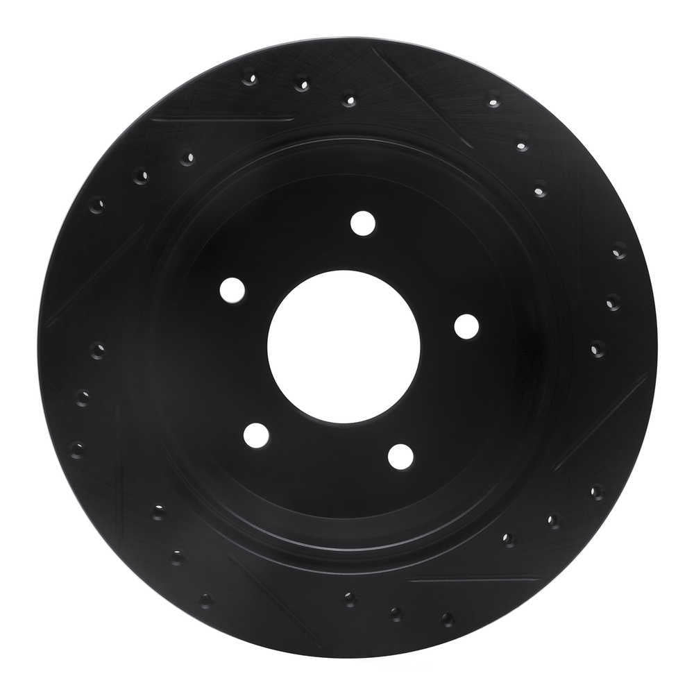 Dynamic Friction Company 633-47027L DFC Brake Rotor - Drilled And Slotted - Black