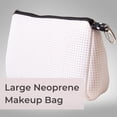 thumbnail image 2 of Bolsa de maquillaje POPUPS, grande, impermeable, de neopreno, blanca, 2 of 9