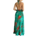 thumbnail image 3 of Uhndy Womens Floral Dress Hawaiian Tropical Beach Dress V Neck Sleeveless Tank Dress Summer Long Maxi Dress, 3 of 3