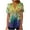 ZC-Yellow, variant on Jsaierl Tops for Women Plus Size Hide Belly Shirts Summer Pleated Button V Neck T-Shirt Causal Empire Waist A-Line Floral Tunic Tops