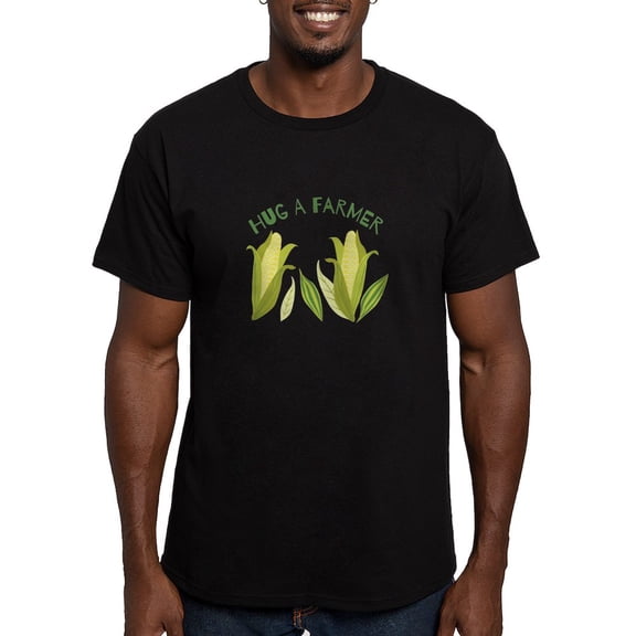 CafePress - Hug A Farmer T Shirt - Men's Fitted T-Shirt