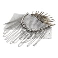 thumbnail image 4 of CIMAXIC 1Pc Creative Shoulder Board Shoulder Epaulet Brooch Clothes Accessory (Silver),6.3"X4.13"X0.79", 4 of 5