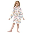 thumbnail image 6 of FORMRS Niños Bathrobe Unisex Hooded Robe Soft Plush Pajamas Sleepwear, Size 2-3T, Pastel Easter Pattern, 6 of 7