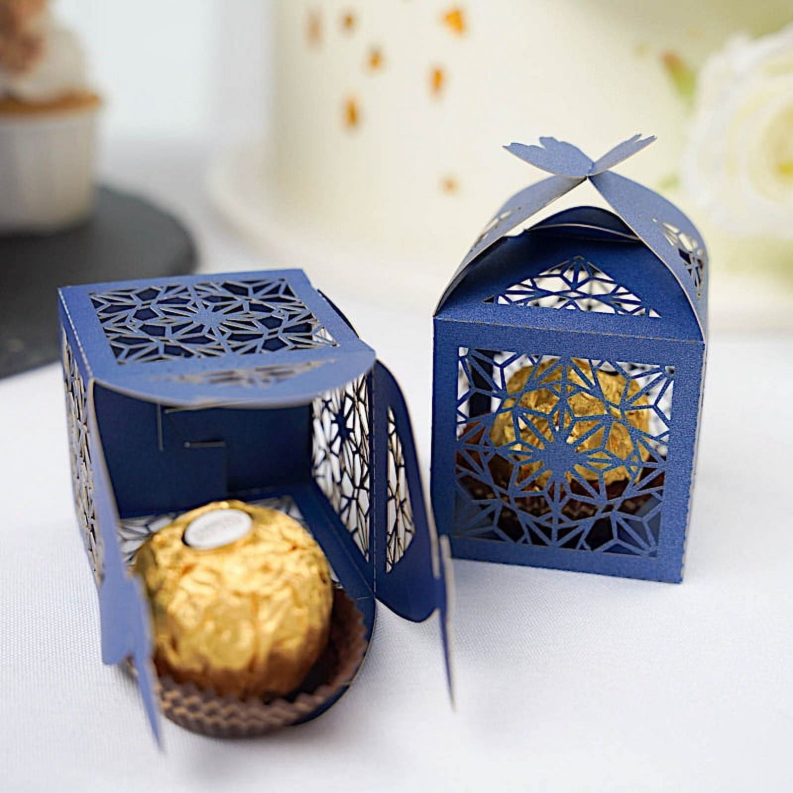 Personalized Royal Blue Two-Piece Favor Box (Set of 25)