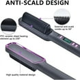 thumbnail image 3 of CNV  Hair Straightener Brush Hair Straightener Comb Anti-Scald Hair Straightening Brush Fast Heating Ceramic,Best Choice (Color : Pink, Size : 27 * 4.5cm), 3 of 6