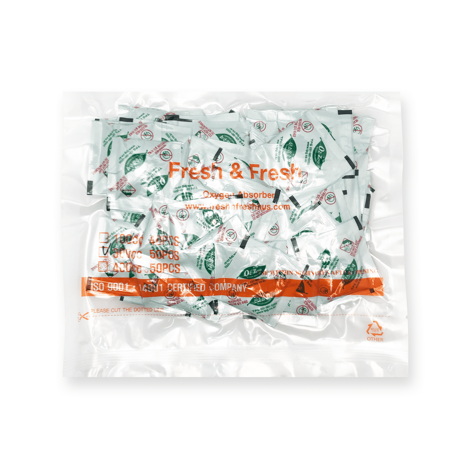 Fresh & Fresh [1000 Packs] 300 CC Premium Oxygen Absorbers(20 Bag of 50 Packets) - ISO 9001 Certified Facility Manufactured Quality Guaranteed