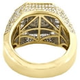 thumbnail image 4 of 10K Yellow Gold Round & Baguette Diamond 18mm Statement Pinky Ring Band 2.80 CT, 4 of 5