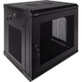 thumbnail image 2 of NavePoint 9U Server Rack Enclosure - 17.7” Deep, 9U Wall Mount Network Cabinet with Locking Perforated Door, 19” IT Equipment Compatible, 9U Network Rack, Removable Side Panels, Black, 2 of 6