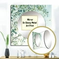 thumbnail image 3 of Designart "Minimalistic Scenery Of Green Leaves II" Leaves Square Mirror For Wall Decor - Large Green Square Mirror Printed Wall Decor - Traditional Square Living Room Mirror, 3 of 5