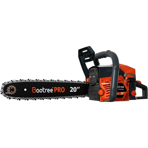 Sedeke 62cc Gas Chainsaw, 20-Inch Professional Chainsaw with 2-Cycle Engine & Anti-Vibration System, Quick Start Technology for Tree Cutting, Firewood, Logging
