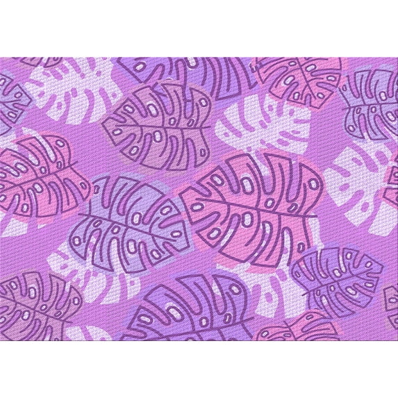 Ahgly Company Indoor Rectangle Patterned Violet Purple Area Rugs, 2' x 4'