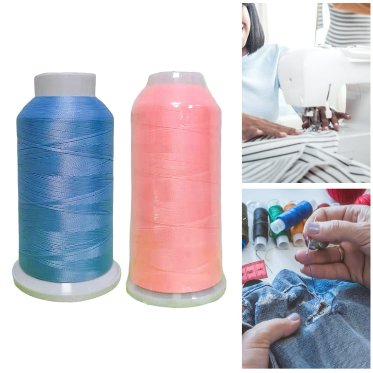 D-groee 1 Roll Embroidery Machine Thread Glow in The Dark Thread 8858.26Ft, 150d/2 Polyester Embroidery Threads for Music Festivals, Parties, Raves