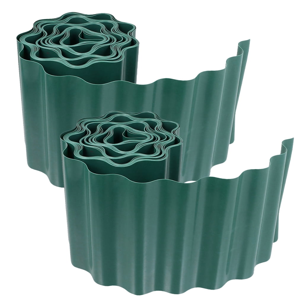 CTIRCHIU Dark Green Plastic Lawn Edging Fence for Garden Borders, Yard Landscaping, and Courtyard Partition Decoration