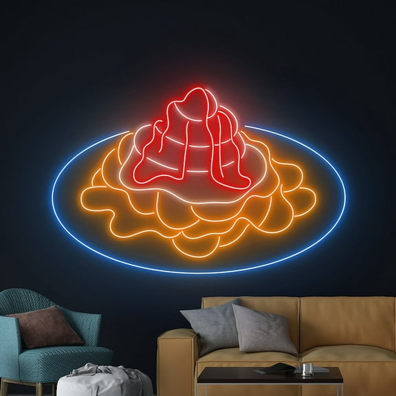 Handmadetneonsign Funnel Cake Neon Sign, Funnel Baking Wall Art Decor, Cake Bakery Wall Decor