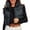 Black, variant on ZHOUCHANKIDS Women's Padded Vest, High Stand Collar Lightweight Zip Crop Puffer Gilet GN1 L