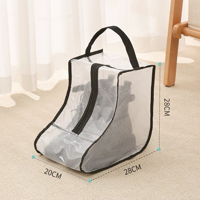 Portable Big Shoes Organizer Storage Bags Long Shoe Home Dustproof Cover Black