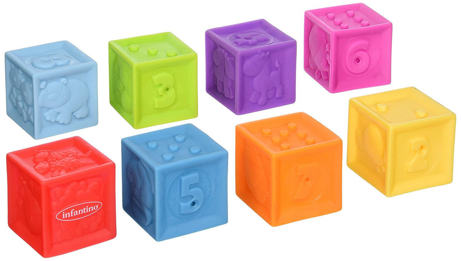 Squeeze and Stack Block Set, 6 Months plus By Infantino