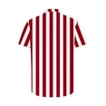 thumbnail image 4 of yillto Striped Shirts for Mens Short Sleeve Button down Loose Lightweight Causal Beach Dressy Tshirts, 4 of 5