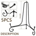thumbnail image 3 of YOPTOP 5Pcs  Iron Easel Display Stand 6inchHeavy-Duty Iron Plate Stand Foldable Photo Holder Stand Multipurpose Picture Frame Display Stand Metal Frame Holders for Book Pictures Tableto,5pcs(8inch), 3 of 9