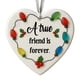 thumbnail image 2 of Adorno de la amistad de cristal marino en forma de corazón | Decoración de recuerdo hecha a mano para colgar en el árbol de Navidad | Regalo único para una hermana, amiga o compañera de trabajo |, 2 of 5