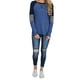 thumbnail image 2 of VISgogo Mujer Casual Patchwork Camiseta, Otoño e Invierno Rayas Manga Larga Cuello Redondo Jersey VISgogo moda, 2 of 6