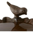 thumbnail image 3 of Flower Shaped Birdbath with small bird Bronze Cast Iron 5.75x5.75x29, 3 of 4