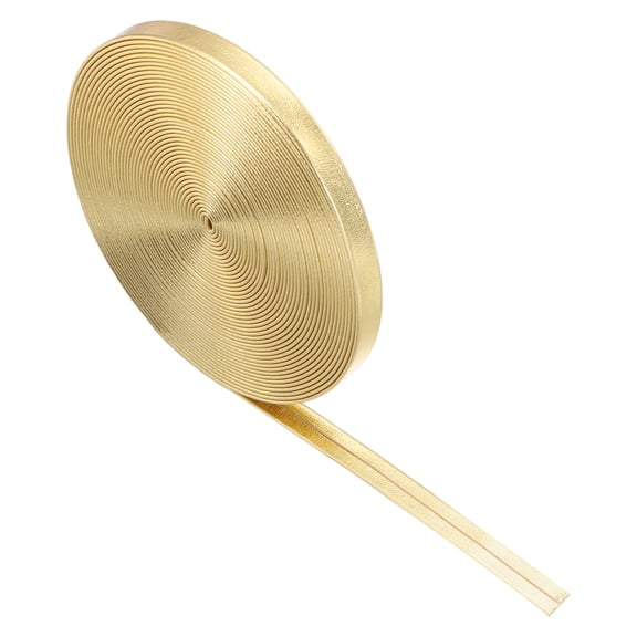 Uxcell Faux Leather Strips 0.24" Wide 197" Long Metallic Flat PU Leather Belt Strip Cord Soft Straps for Crafts Diy Sewing Traction Ropes, Gold