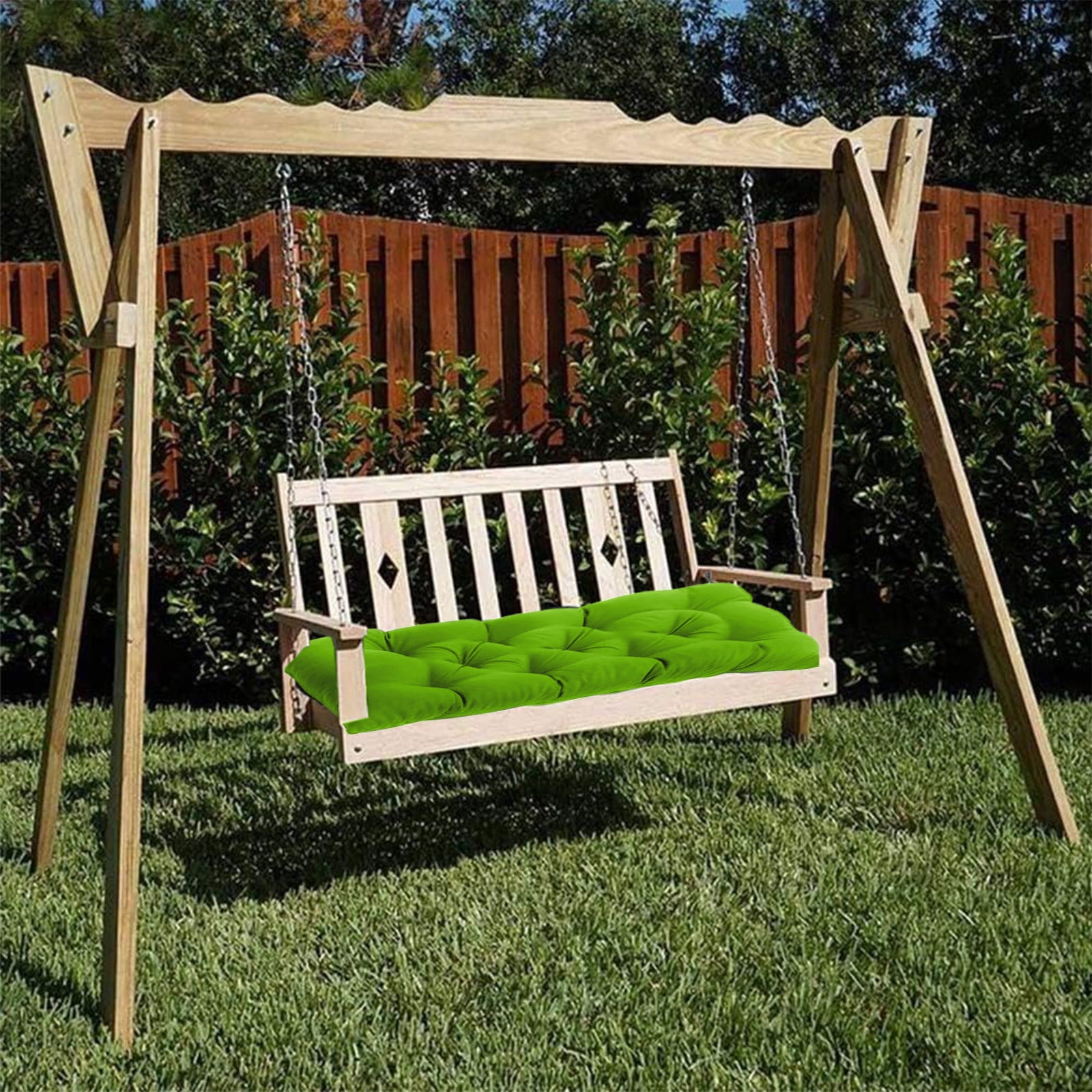 Magic Porch Swing Cushions with Backrest 2-3 Seater Water proof Bench Pad Cushions, Thicken Outdoor Swing Cushions, for Outdoor Patio Garden Furniture