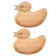 thumbnail image 2 of Plato para servir, bandeja de madera para servir con forma de pato, plato de madera para niños, durabilidad probada en el tiempo, 2 of 9