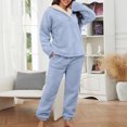 thumbnail image 2 of Ensemble de Pyjama pour Femmes, Haut à Enfiler Confortable avec Design à Revers, Tenue de Nuit Douce pour le Coucher, 2 of 9