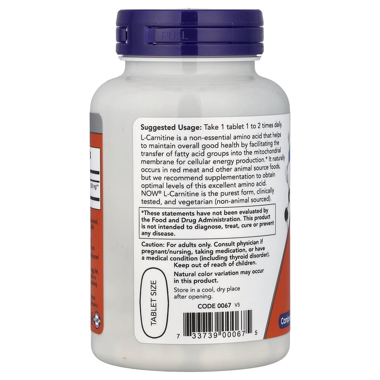 now sports l carnitine liquid reviews NOW Foods L Carnitine 1000 mg, 50 Tablets