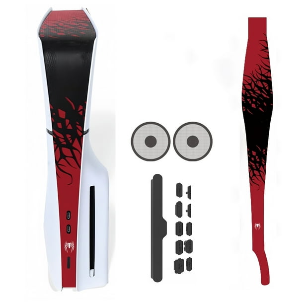 Funda protectora antipolvo para consola PS5 Slim con tapones de silicona y malla filtrante antipolvo para ventilador, evita el polvo y el pelo de mascotas