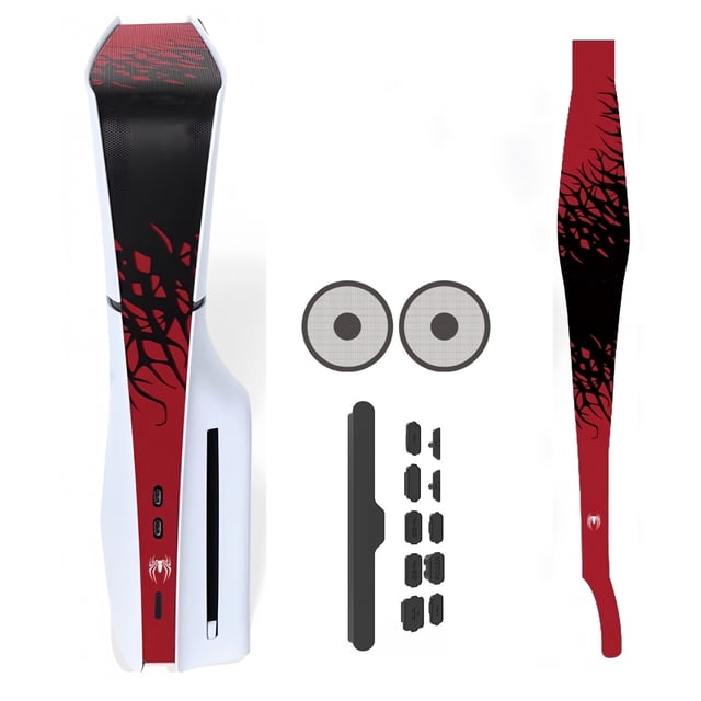 Funda protectora antipolvo para consola PS5 Slim con tapones de silicona y malla filtrante antipolvo para ventilador, evita el polvo y el pelo de mascotas