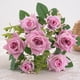 thumbnail image 4 of rosas artificiales rizadas | Ramo de novia de seda | Decoración del hogar, fotografía y decoración para fiestas | Blanco, rojo, rosa y vino, 4 of 6