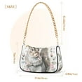 thumbnail image 3 of Grey Squirrel Women Handbags Shoulder Bag Cross Body Bag with Crossbody Strap Hobo Bags Chain Strap, 3 of 7