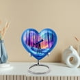 thumbnail image 4 of MUKTIVE Telescope Cremation Urns for Human Ashes Adult Men, Aqua Blue Couple Combo Cremation Urn, Large Memorial Urns for Adult Female, Set of 5 Heart Creamins Ash Holder (1 Large, 4 Keepsake), 4 of 7