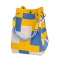thumbnail image 2 of Deago Women Mini Knit Tote Bag Striped Crochet Bucket Handbag Small Purse Vacation Lightweight Beach Bag Travel Weekend, 2 of 9
