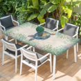 thumbnail image 2 of Sea Turtle Coastal Table Cloths for 5 Foot Rectangle Tables, Blue Green Summer Beach Coral Ocean Patio Waterproof Elastic Fitted Tablecloths, Washable Rectangular Table Cover for Camping, 2 of 8