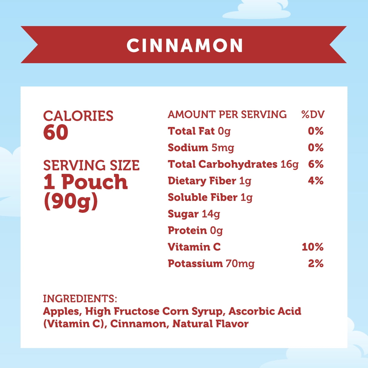 Mott's Cinnamon Applesauce, 3.2 oz, 48 Count Clear Pouches (4 Packs of 12)
