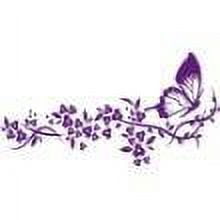 Custom Wall Decal Butterfly On Branch Picture Art 10"X20" - Living Room - Peel & Stick Sticker - Vinyl Wall Decal