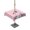Pink, variant on Outdoor Table Cloth with Umbrella Hole and Zipper, Pink Snowman Christmas Waterproof Square Tablecloth 54"x54", Xmas Pink Snowflake Winter Washable Table Cover for Outside Party Patio Picnic