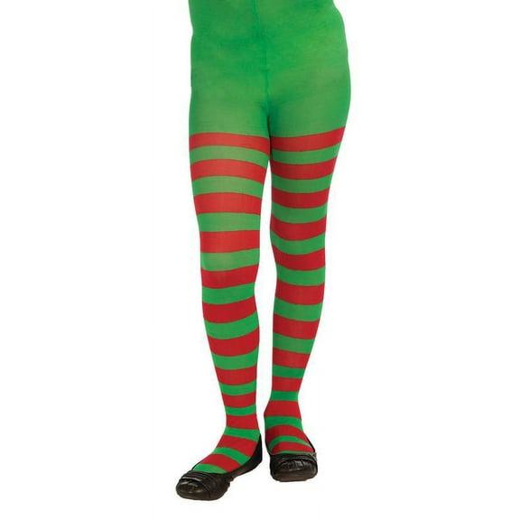 CH CHRIST.STRIP TIGHTS-LG RED/GREEN